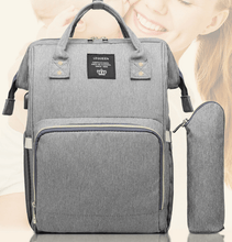 Load image into Gallery viewer, Stylish Water Resistant Baby Bag Backpack with Easy Access Compartments - Comfy Bambino
